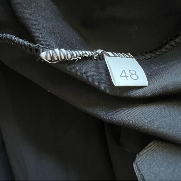 Chiara Boni Tie-Neck Puff-Sleeve Full Skirt Peasant Dress 17330 - Picture 9 of 9